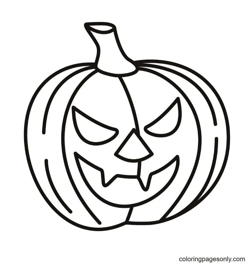 Halloween Pumpkin Coloring Pages 3