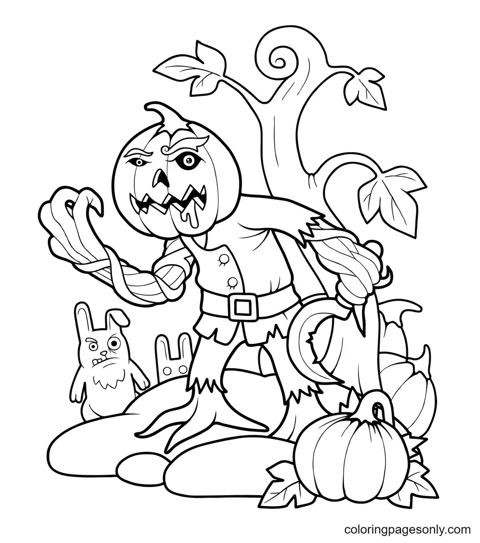 Halloween Pumpkin Coloring Pages 4