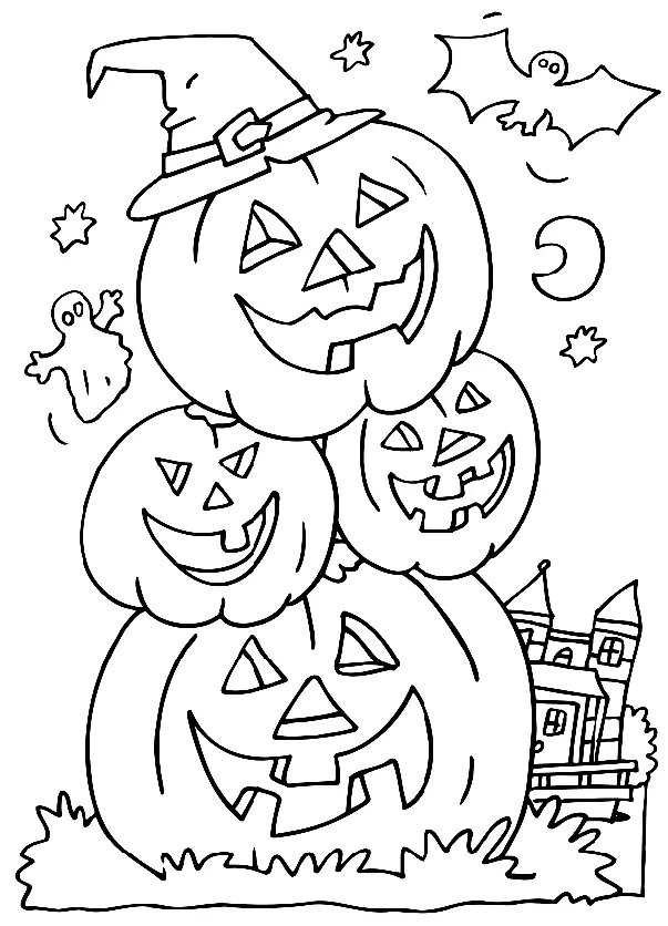 Halloween Pumpkin Coloring Pages 5