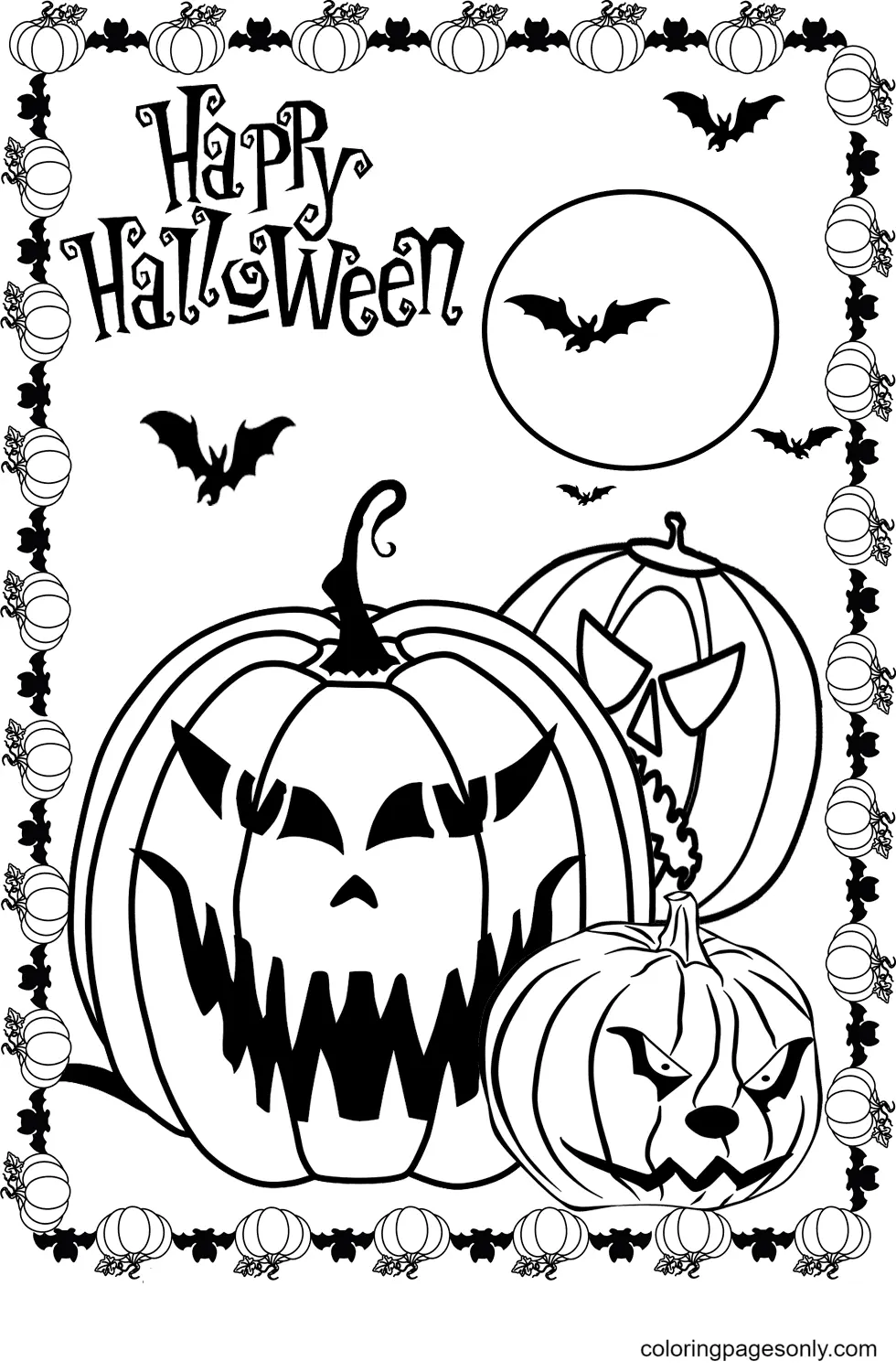 Halloween Pumpkin Coloring Pages 55