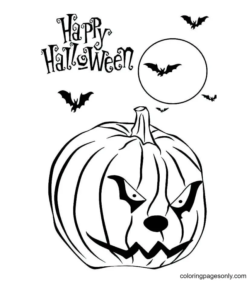 Halloween Pumpkin Coloring Pages 64