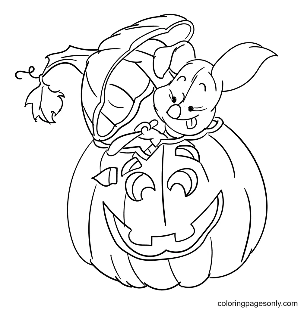 Halloween Pumpkin Coloring Pages 7