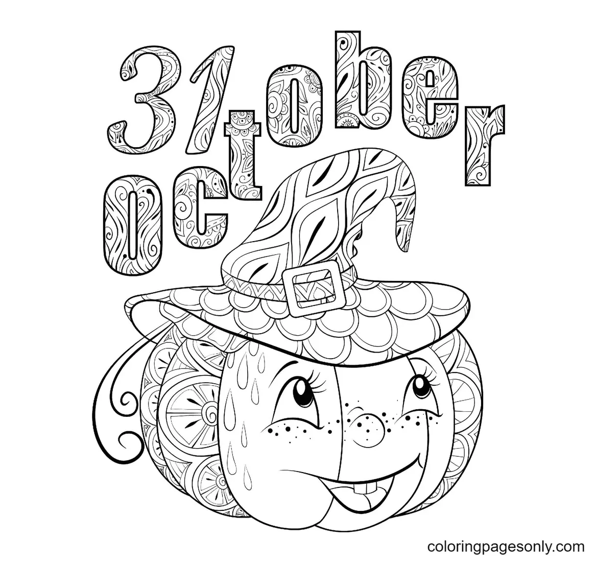 Halloween Pumpkin Coloring Pages 91