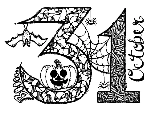 Halloween-Spinnen-Ausmalbilder 1