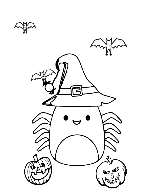 Halloween Squishmallow Coloring Pages