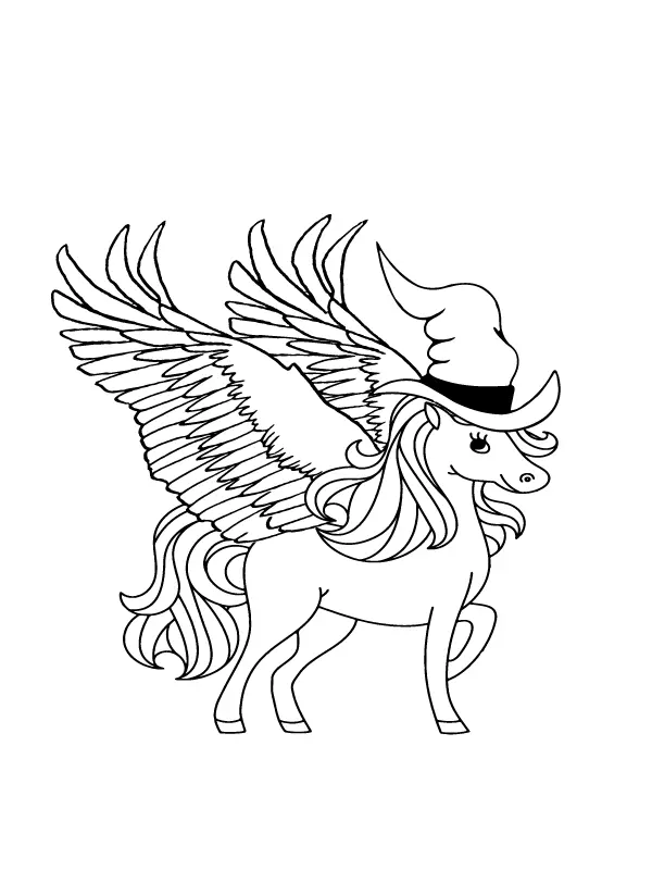 Halloween Unicorn Coloring Pages 3