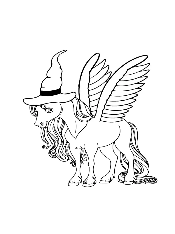 Halloween Unicorn Coloring Pages 5