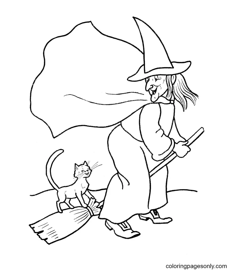 Desenhos de Bruxa de Halloween Para Colorir 101