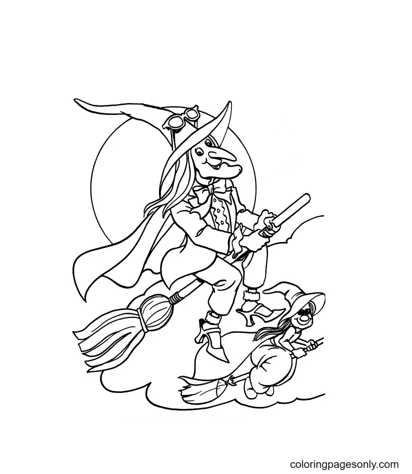 Desenhos de Bruxa de Halloween Para Colorir 103