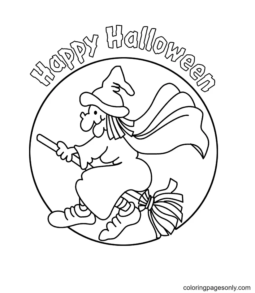 Halloween Witch Coloring Pages