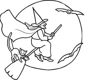 Desenhos de Bruxa de Halloween Para Colorir 26