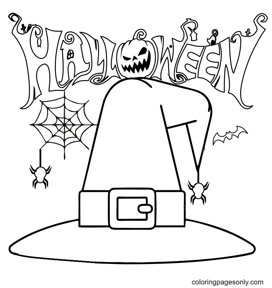 Desenhos de Bruxa de Halloween Para Colorir 3