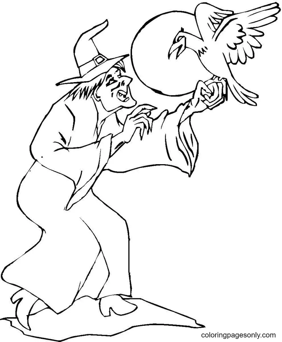 Desenhos de Bruxa de Halloween Para Colorir 94
