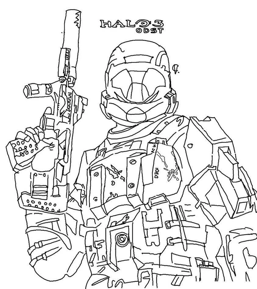 Desenhos de Halo Para Colorir 20
