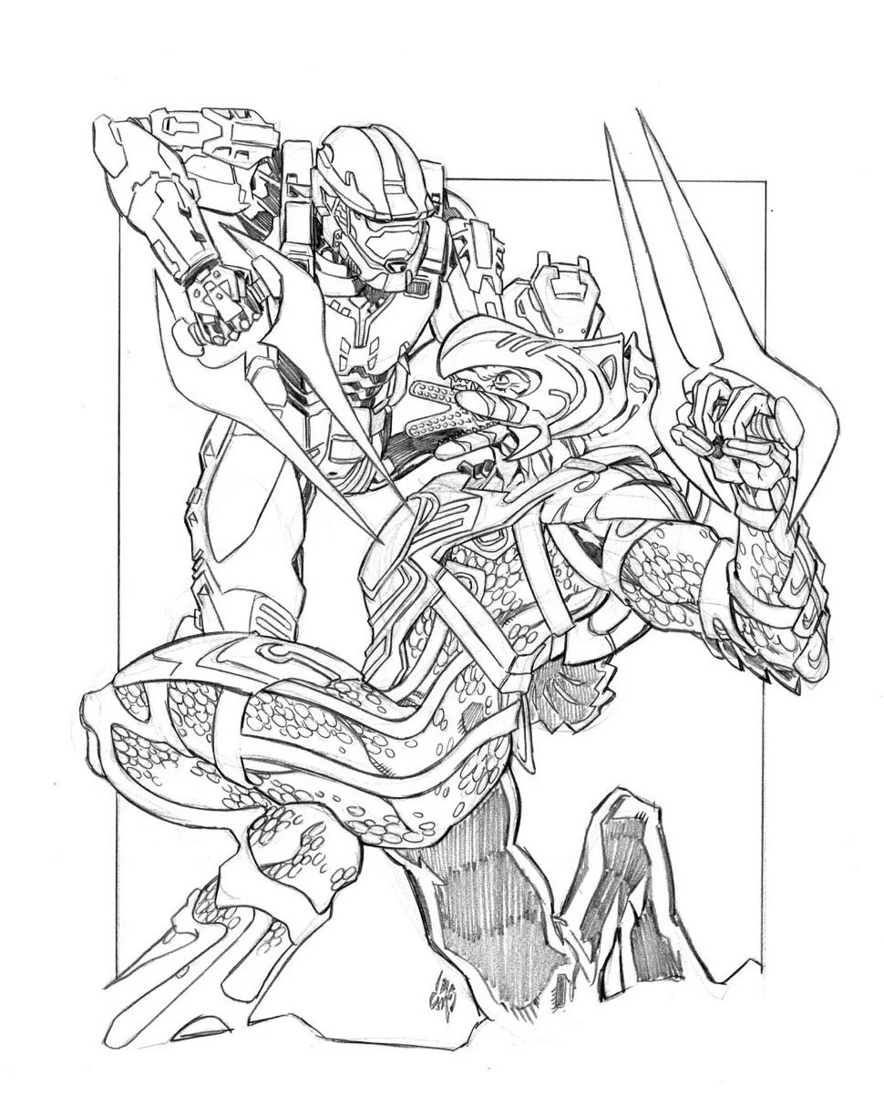 Desenhos de Halo Para Colorir 27