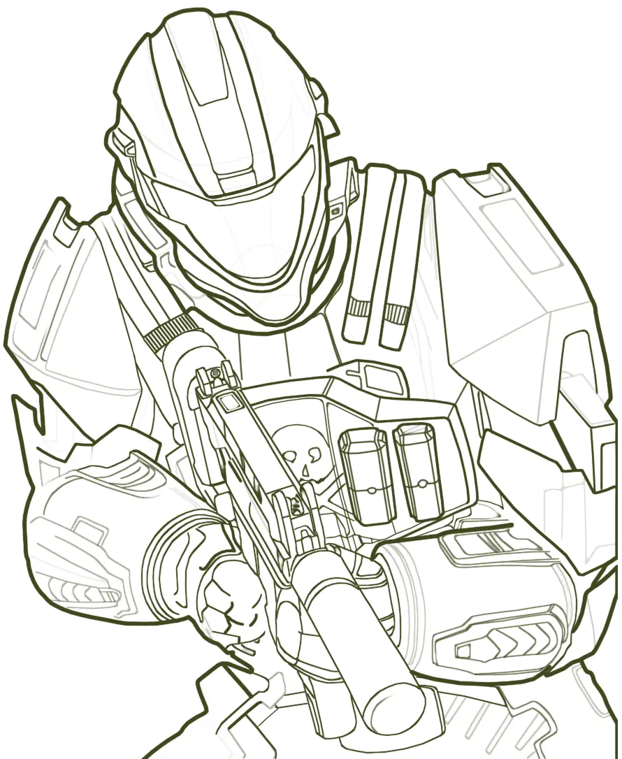 Desenhos de Halo Para Colorir 31