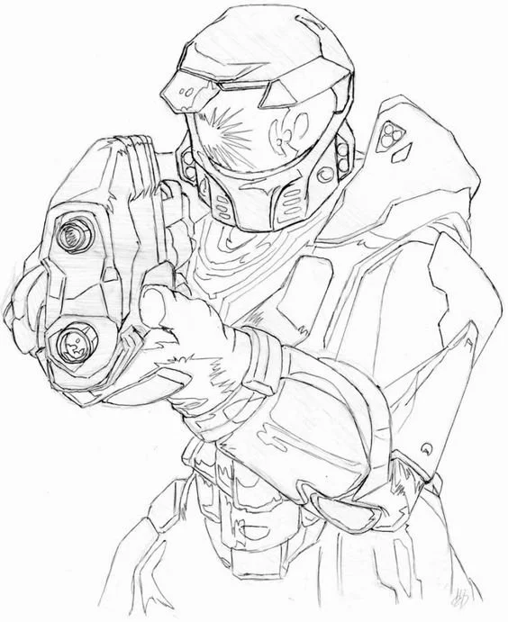 Desenhos de Halo Para Colorir 4