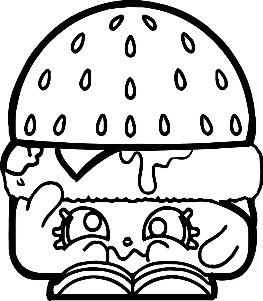 Hamburger Coloring Page