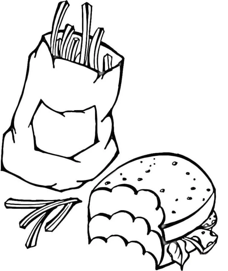 Hamburger Coloring Pages 11