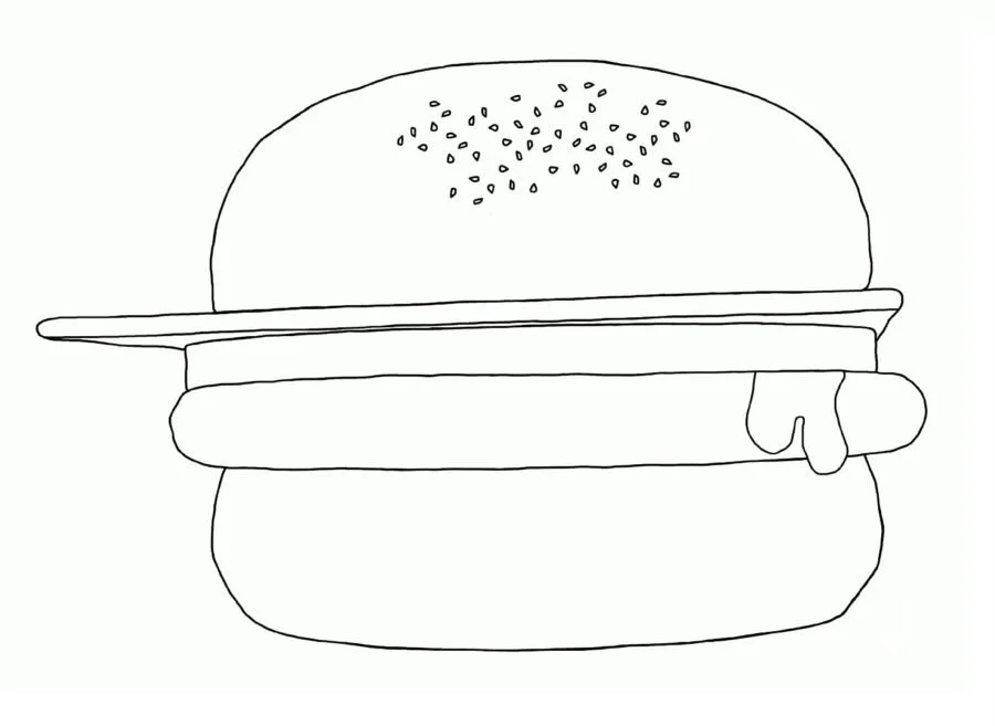 Hamburger Coloring Pages 14
