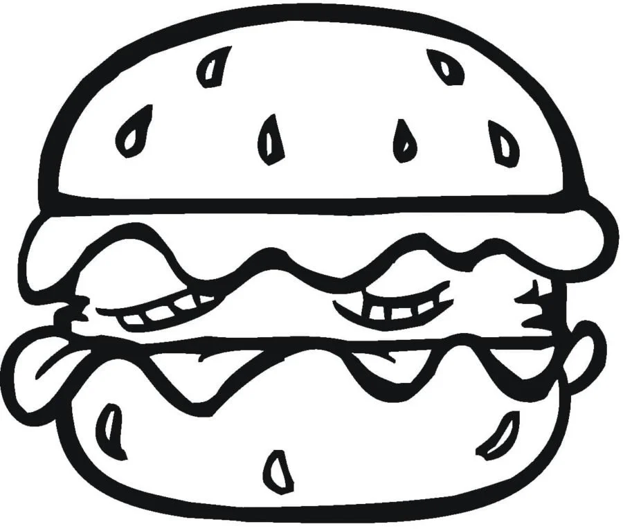 Hamburger Coloring Pages 22