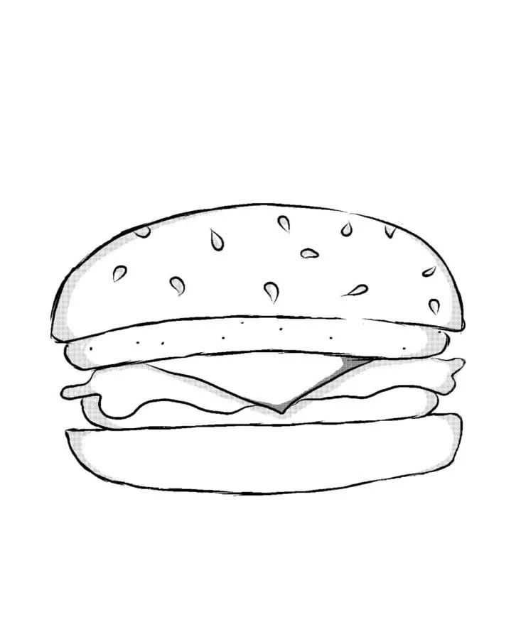 Hamburger Coloring Pages 24