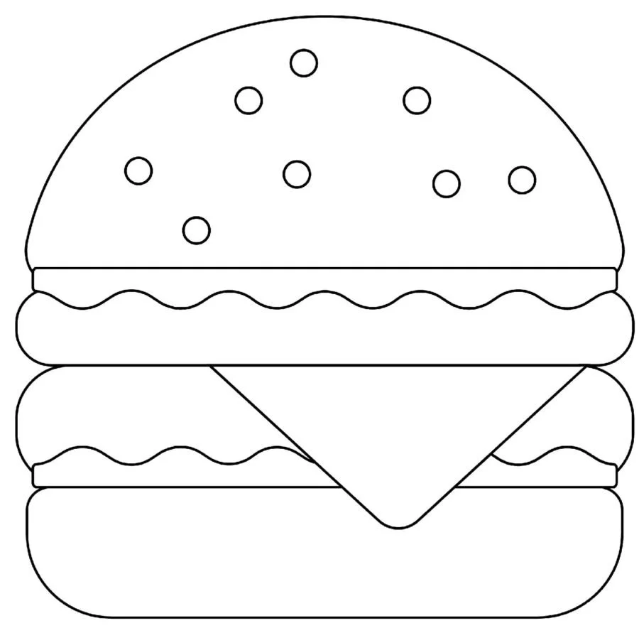 Hamburger Coloring Pages 29