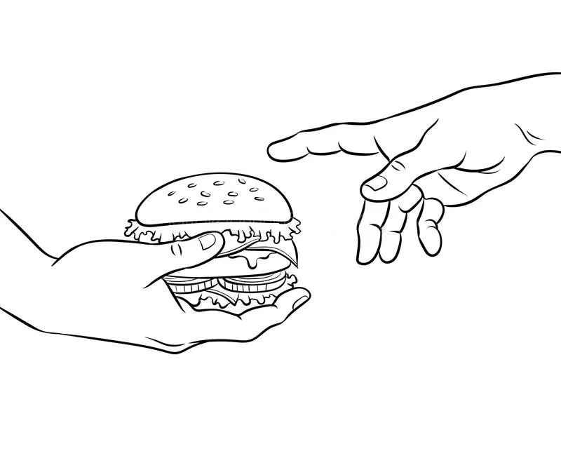 Hamburger Coloring Pages 32