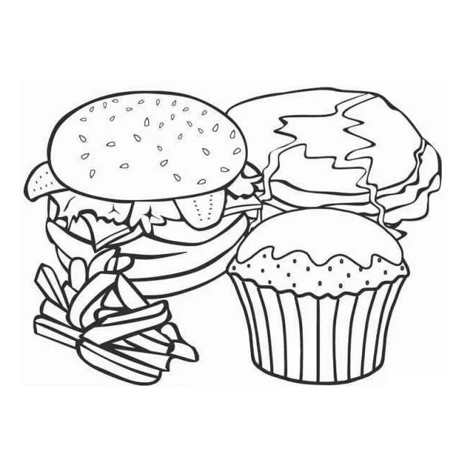 Hamburger Coloring Pages 34