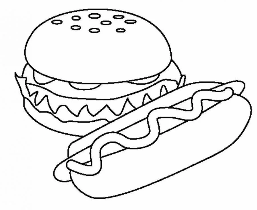 Hamburger Coloring Pages 35