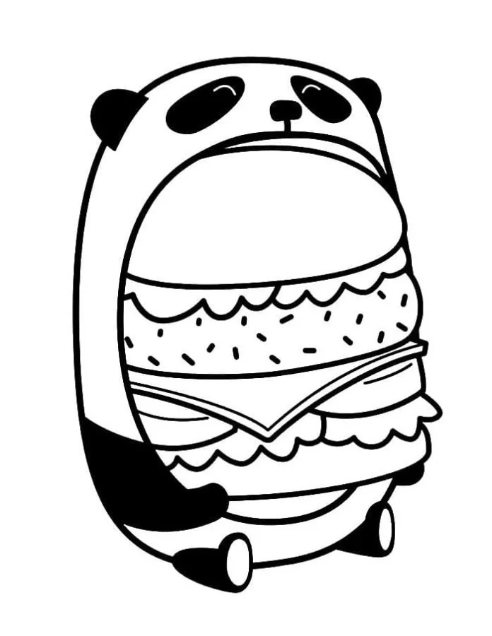 Hamburger Coloring Pages 40