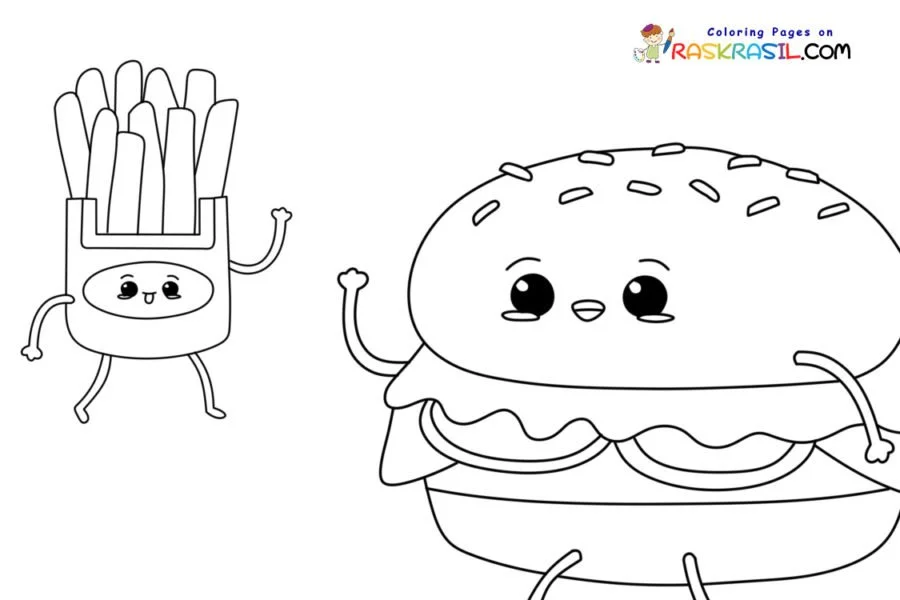 Hamburger Coloring Pages 5