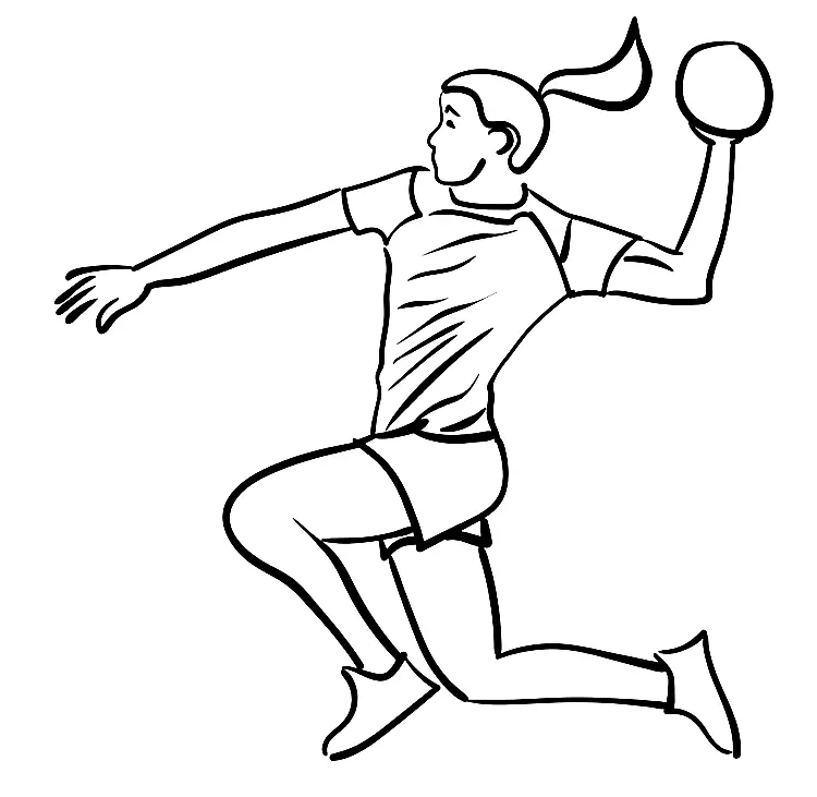 Handball Coloring Pages 1