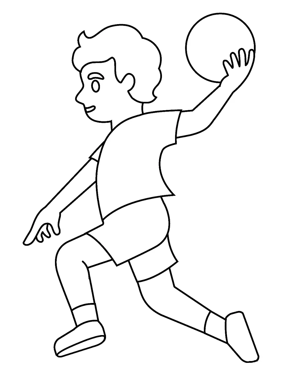Handball Coloring Pages 13