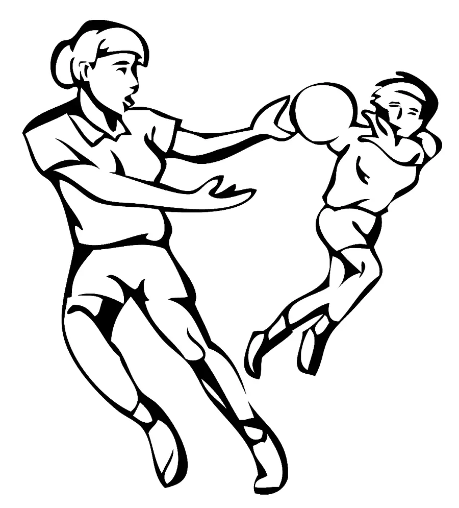 Handball Coloring Pages 19