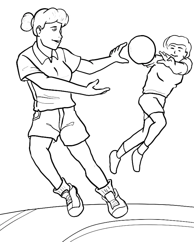 Handball Coloring Pages 23