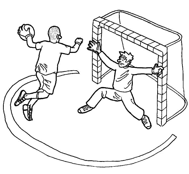 Handball Coloring Pages 3