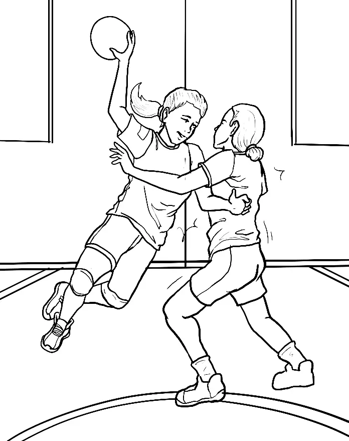 Handball Coloring Pages 5