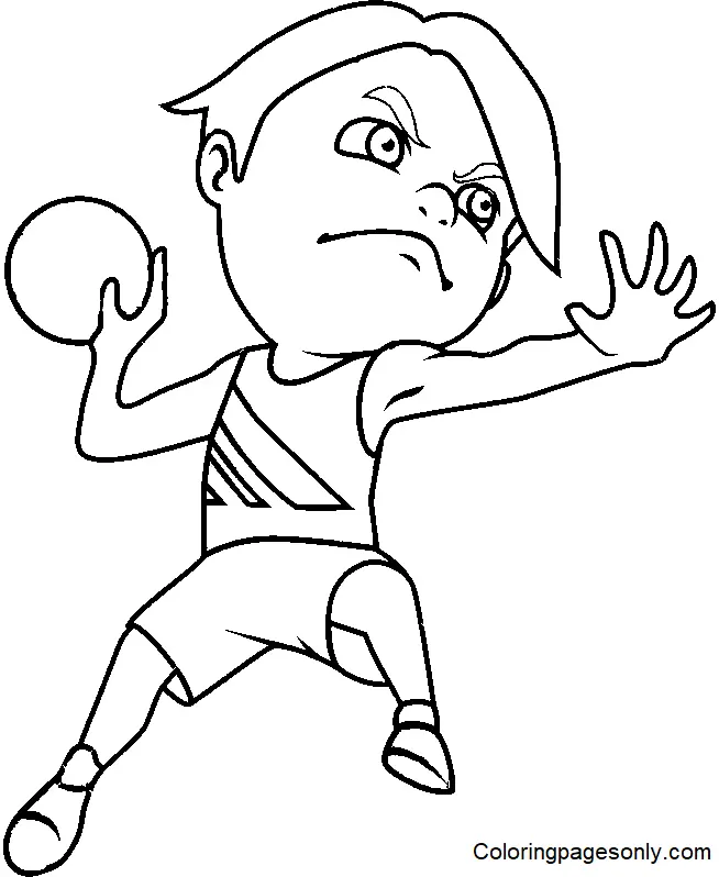 Handball Coloring Pages 7