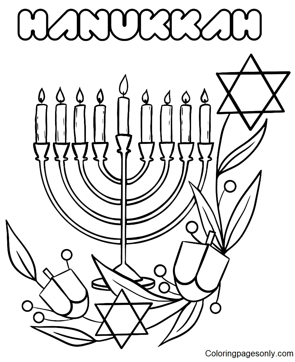 Hanukkah Coloring Pages 17