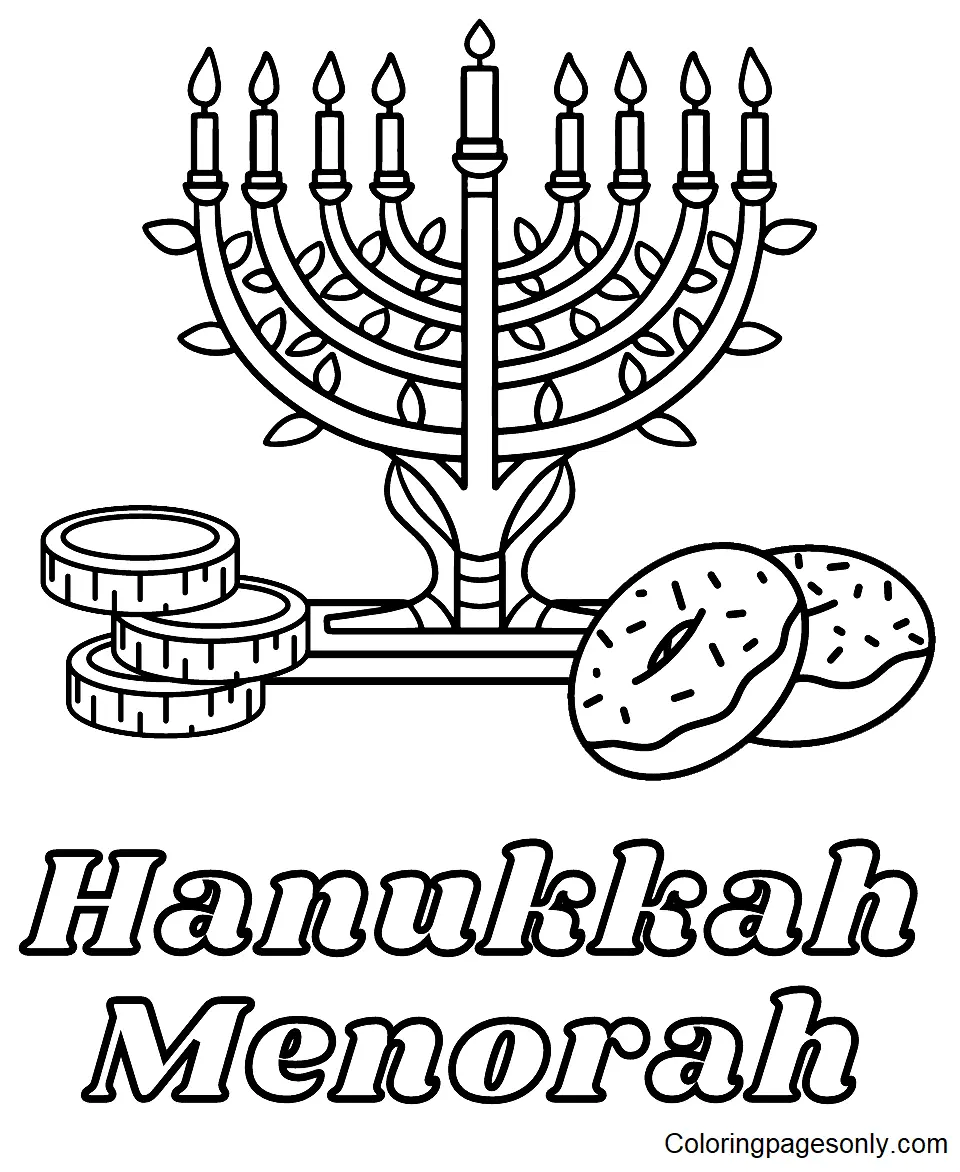 Hanukkah Coloring Pages 24