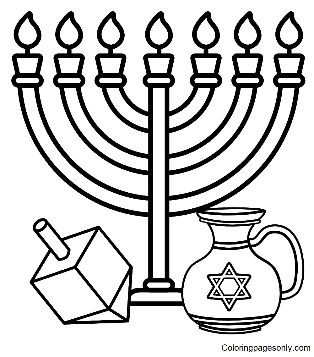 Hanukkah Coloring Pages 5