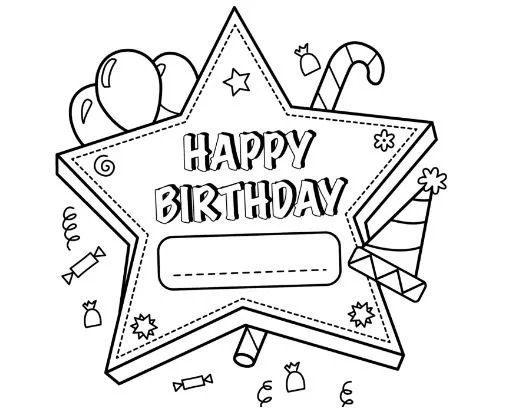 Desenhos de Happy Birthday Para Colorir 12