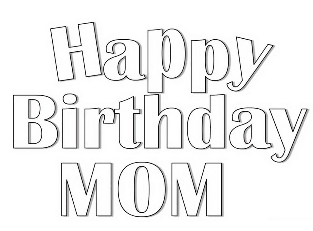 Happy Birthday Mom Coloring Pages 29