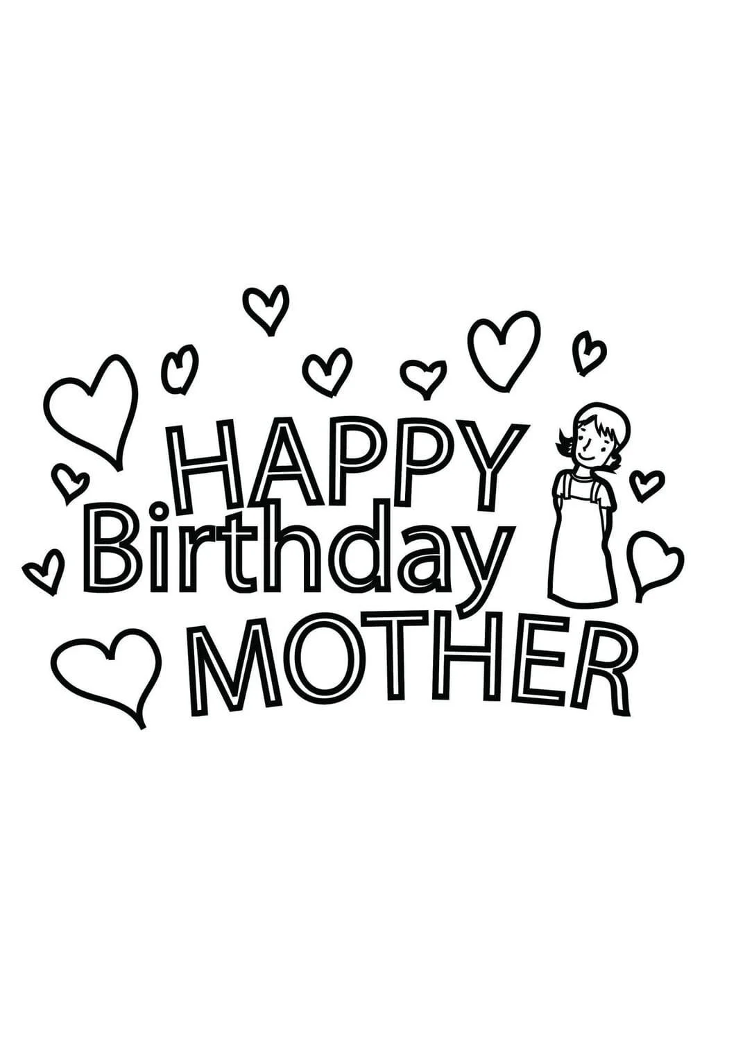Happy Birthday Mom Coloring Pages 8