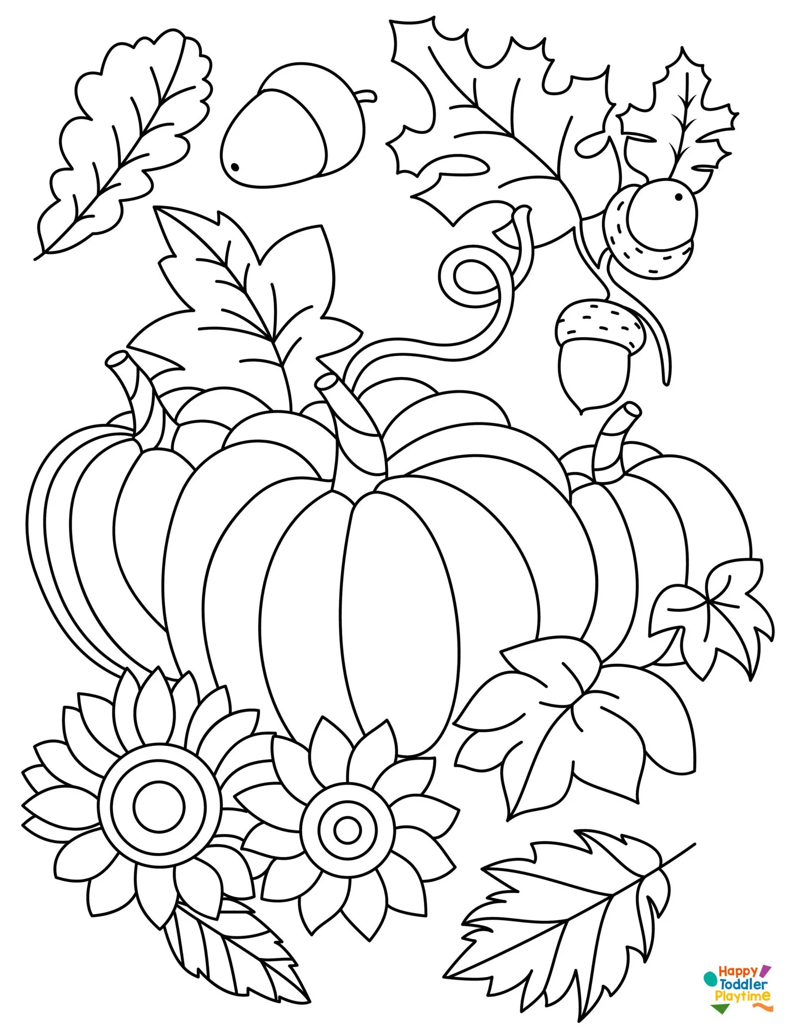 Feliz outono Para Colorir 13