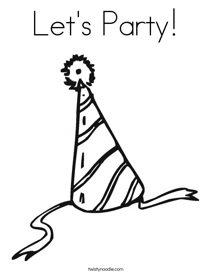 Happy New Year Hat Coloring Pages 13