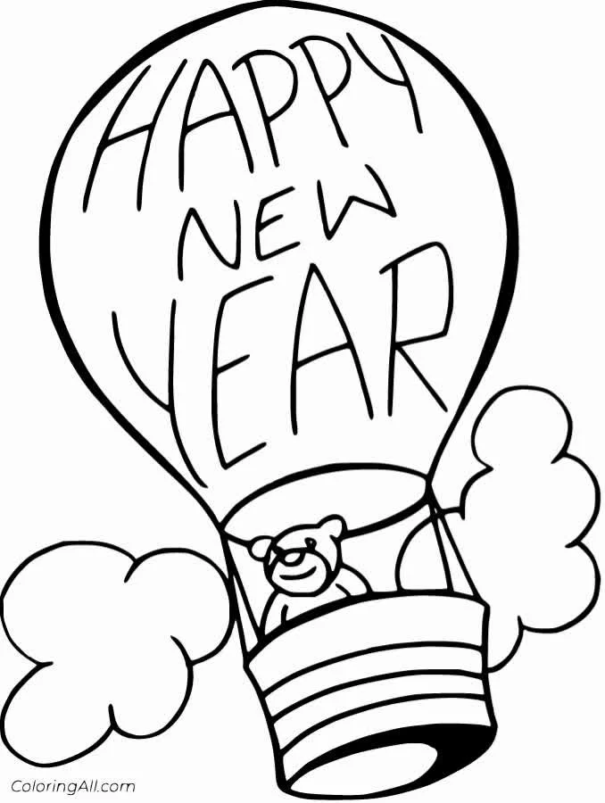 Happy New Years Coloring Pages 2023 17