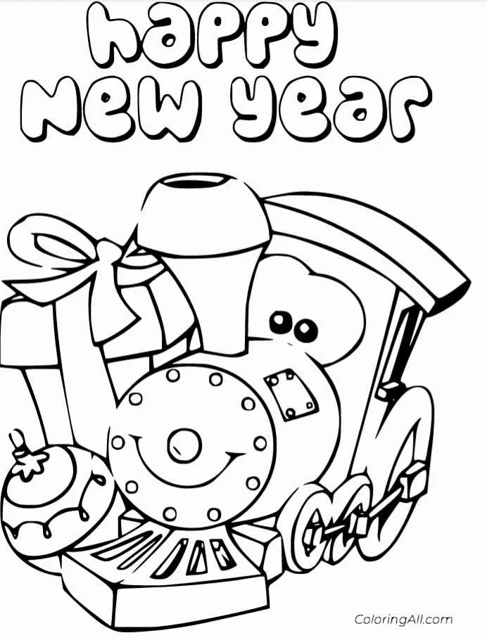 Happy New Years Coloring Pages 2023 18