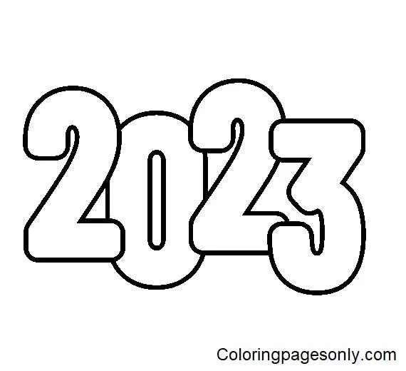 Happy New Years Coloring Pages 2023 5